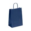 3135250901009-50 Sacs cadeau kraft - poignées torsadées - 22 cm x 10 cm x 31 cm - bleu marine--0