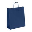 50 Sacs cadeau kraft - poignées torsadées - 35 cm x 13 cm x 40 cm - bleu marine