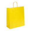 50 Sacs cadeau kraft - poignées torsadées - 35 cm x 13 cm x 40 cm - jaune citron