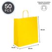 3135250989014-50 Sacs cadeau kraft - poignées torsadées - 35 cm x 13 cm x 40 cm - jaune citron--1