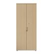 3483601385535-Armoire haute ITALIC - Corps blanc- Dessus et portes imitation Chêne--4