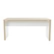 3483601385511-Bureau ITALIC - L160 - Imitation chêne/blanc--0