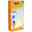 3086124134637-BIC - Boîte 20 Stylos Bille - Cristal - Corps Pastel Assortis - Encre Bleue - 1 mm--0