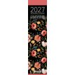 3494150185651-Calendrier marque-pages mensuel 4X16cm AMBIANCE FLORALE ILLUSTRATIONS --0
