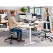 4002432136759-Bureau Leitz - Bureau assis-debout - réglage électrique - L140 - blanc--4