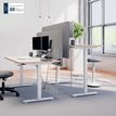 4002432136759-Bureau Leitz - Bureau assis-debout - réglage électrique - L140 - blanc--2