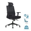 3661971078800-Fauteuil de bureau ARTY - accoudoirs réglables - appuie- tête - noir--0