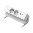 0043859806843-Fellowes Power Desk 2 - Coupe-circuit (montable sur pince) - connecteurs de sortie : 4 (2 x Type E, USB type -P_405272874_1-0