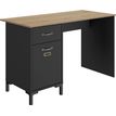 3483600860149-GAUTIER OFFICE - Bureau Manchester avec tiroir - L120 x H73 x P55 - noir industriel--0