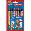 4006381631679-STABILO Trio Scribbi Pat' Patrouille - Feutre de coloriage pointe large - Étui de 8--0