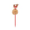 3135252735008-Viquel  - Stylo Bille Noël Pompon Mousse – Disponible dans différentes couleurs--1
