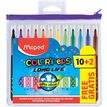 3154148450160-Maped Color'Peps Long Life - Set de 12 feutres de coloriage avec trousse--0
