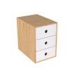 404052807660-Mini Module de Classement - 3 Tiroirs - Blanc Bambou - 24 x 17 x 23,7 cm--0