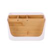 404052807691-Organiseur de Bureau - Blanc Bambou - 17,8 x 13,1 x 9,4 cm--5