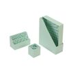 404052807790-Set de 4 Organiseurs Vert PP - Pot à Stylos - Porte-Magazines - Porte-Lettres--0