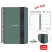 8412885263791-Agenda anual Senfort 2027 semana vista con espiral y tapa foam con goma ancha verde – 13,5 x 21 cm 