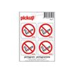 PICKUP - Teken - niet roken - zelfklevend - vinyl (pak van 4)