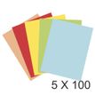 Exacompta Forever - 5 Paquets de 100 Chemises Folio - 170 gr - couleurs assorties