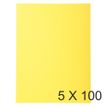 Exacompta Forever - 5 Paquets de 100 Chemises Folio - 170 gr - jaune