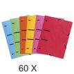 Exacompta Punchy - 10 Paquets de 6 Chemises à élastiques - couleurs assorties