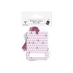 Clairefontaine - étiquette cadeau - 6 cm x 8 cm - pink childhood - à motifs - papier (pack de 4)