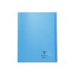 Clairefontaine Koverbook - Notitieboek - geniet - 240 x 320 mm - 14 vellen / 48 pagina's - van ruiten voorzien - blauw, transparant - polypropyleen (PP)