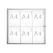 MAULextraslim - Whiteboard met frame - 615 x 660 mm - 6 x A4 - staal met deklaag - magnetisch - zilveren aluminium frame