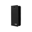 MINI Folio case - Flip cover voor mobiele telefoon - polyurethaan - zwart, you me - voor Apple iPhone 5, 5s