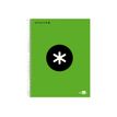 Antartik - Cahier à spirale A4 (21x29,7 cm) - 240 pages - petits carreaux (5x5 mm) - vert - couverture rembordée