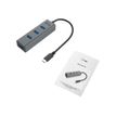 8595611702266-i-Tec USB-C 3.1 Metal HUB - Hub - 4 x SuperSpeed USB 3.0 - de bureau-Avant-3