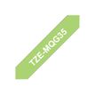 Brother TZeMQG35 - Ruban d'étiquettes auto-adhésives - 1 rouleau (12 mm x 8 m) - fond vert écriture blanche - mat