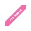 Brother TZeMQP35 - Ruban d'étiquettes auto-adhésives - 1 rouleau (12 mm x 8 m) - fond rose écriture blanche - mat