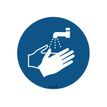 Take Care by CEP - Sticker de signalisation mural : lavage des mains obligatoire - 30 cm de diamètre