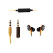 Muvit Sport Stereo Headset - In-ear hoofdtelefoons met micro - inwendig - met bekabeling - 3,5 mm-stekker - zwart, oranje