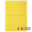 Exacompta Forever - 4 Paquets de 100 Chemises à fenêtre - 120 gr - jaune