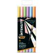 BIC Intensity Dual Tip - 6 Feutres de coloriage double pointe pinceau - couleurs pastels assorties