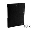 Exacompta Exabox - 10 Boîtes de classement en carte lustrée - dos 25 mm - noir