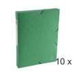 Exacompta Exabox - 10 Boîtes de classement en carte lustrée - dos 40 mm - vert