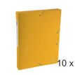 Exacompta Exabox - 10 Boîtes de classement en carte lustrée - dos 40 mm - jaune