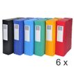 Exacompta Exabox - 6 Boîtes de classement en carte lustrée - dos 80 mm - couleurs assorties