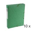 Exacompta Exabox - 10 Boîtes de classement en carte lustrée - dos 60 mm - vert