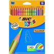 3086123499126-BIC KiDS Evolution Stripes - Crayon de couleur - couleurs assorties - 3.2 mm (pack de 18)-P_515495_1-0