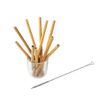 Little Balance - 6 Pailles bambou naturel - 20 cm - avec goupillon de nettoyage