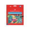 Faber-Castell - 24 Crayons de couleur aquarellables + 1 pinceau