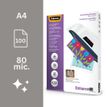 0000000530224-Fellowes - 100 pochettes de plastification A4 (216 x 303 mm) - 80 microns - brillantes dos adhésif--1