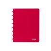 ATOMA Traditional Colours - Cahier polypro A5 (165 x 210 mm) - 144 pages - grands carreaux (Seyes) - rouge transparent