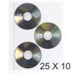 Exacompta - 25 Packs de 10 Pochettes perforées pour CD - A4 - 11/100