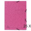 Exacompta - map met 3 flappen - A4 - voor 250 vellen - roze