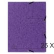 Exacompta - 25 Chemises à 3 rabats imprimées - A4 - violet