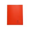 Clairefontaine Koverbook - Notitieboek - geniet - 240 x 320 mm - 14 vellen / 48 pagina's - van ruiten voorzien - transparant, rood - polypropyleen (PP)